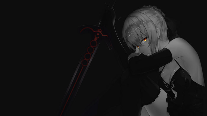 Saber Alter with Excalibur from Fate series