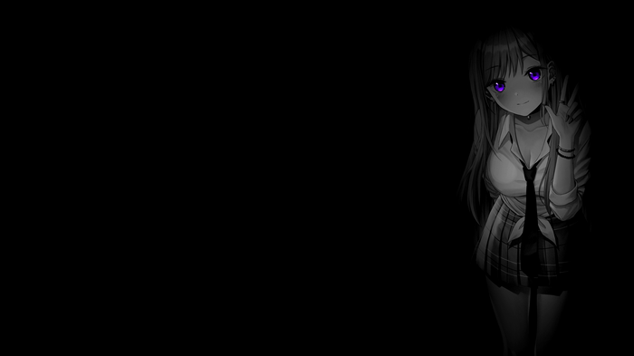 4K monochrome image of Kitagawa Marin from Sono Bisque Doll wa Koi wo Suru