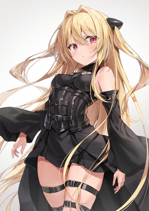 Golden Darkness from To Love-ru in a black dress