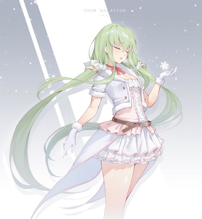 C.C. from Code Geass in Snow Halation fan art