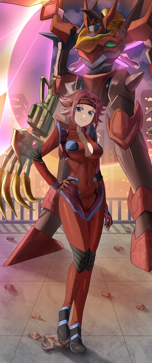 Kallen Stadtfeld and Guren S.E.I.T.E.N. Eight Elements mech