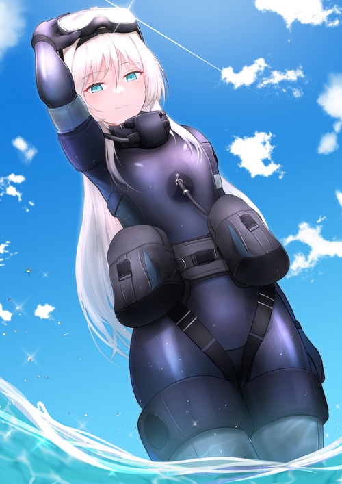 AN-94 from Girls Frontline in a wetsuit