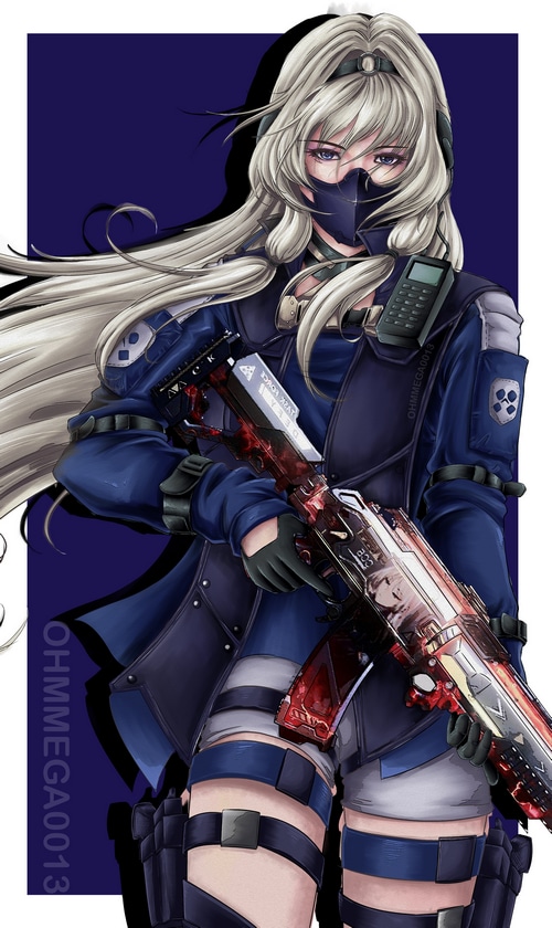 AN-94 from Girls Frontline with silver hair