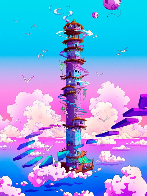 Camila Nogueira's fantastical tower in the clouds
