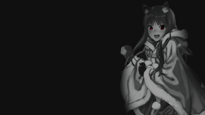 Holo from Spice and Wolf with red eyes