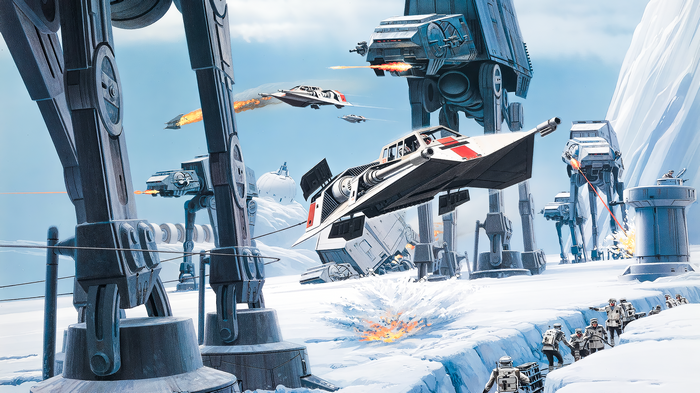 4K Star Wars Battle of Hoth AT-AT Attack