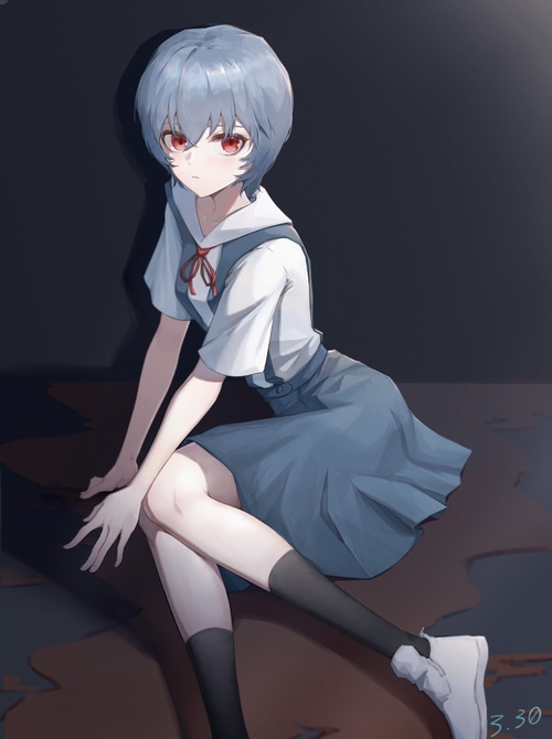 Ayanami Rei from Neon Genesis Evangelion fan art