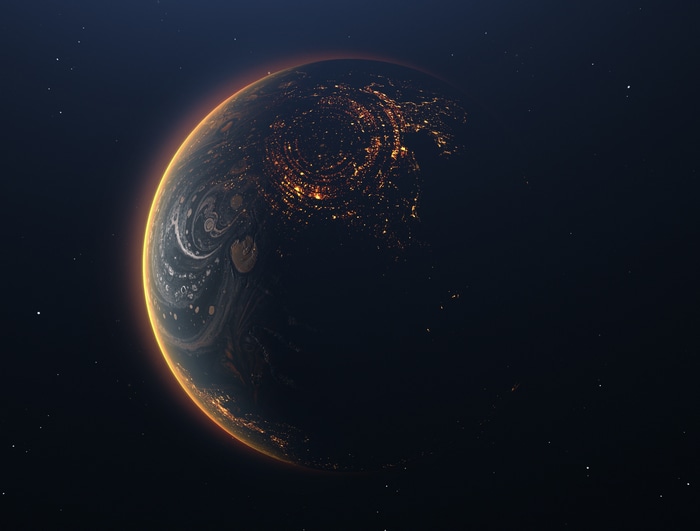 4K space art of a planet