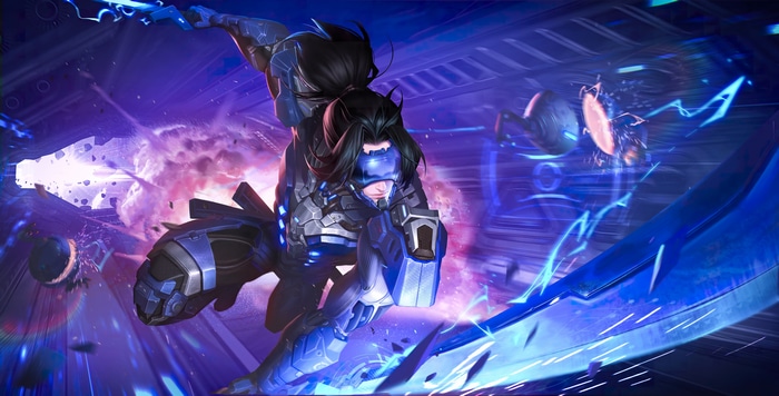 4K Honor of Kings character in futuristic armor