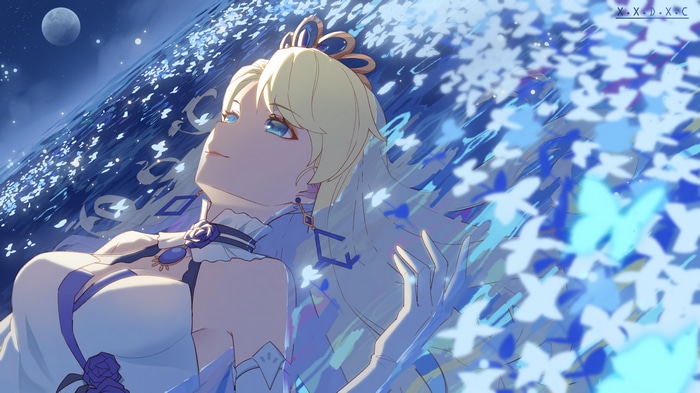 4K A-SOUL girl with blonde hair and blue eyes