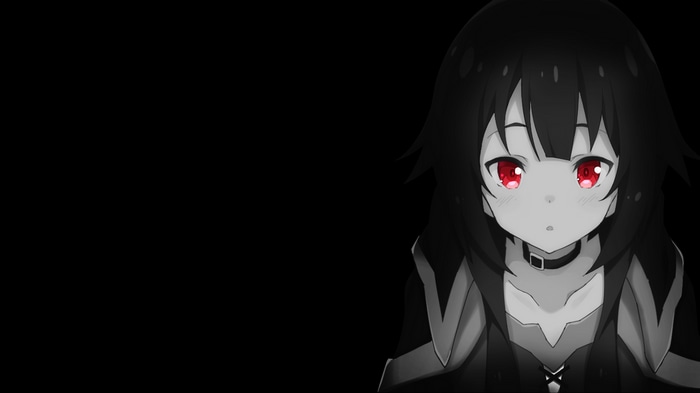 Megumin from Kono Subarashii Sekai ni Shukufuku wo! with red eyes