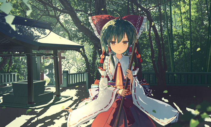 Touhou: Hakurei Reimu at a Japanese Shrine