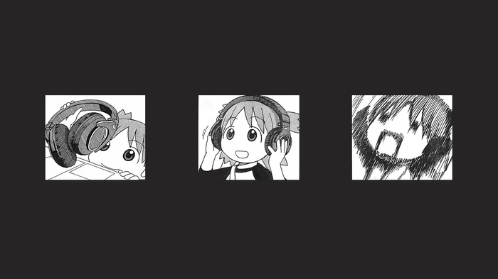 Yotsuba Koiwai with headphones