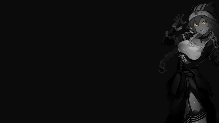 Lupusregina Beta from Overlord with glowing eyes