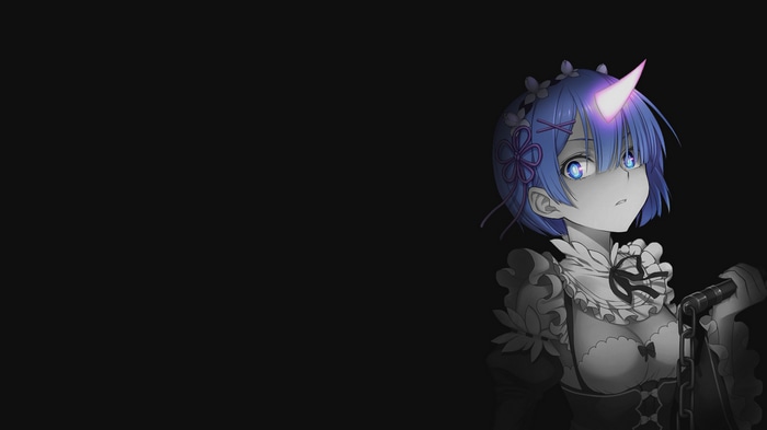 4K Rem Re:Zero with Unicorn Horn