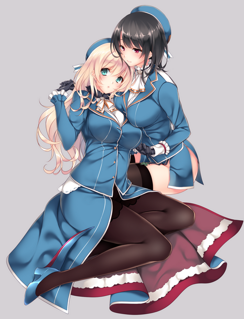 Kantai Collection fan art of Takao and Atago