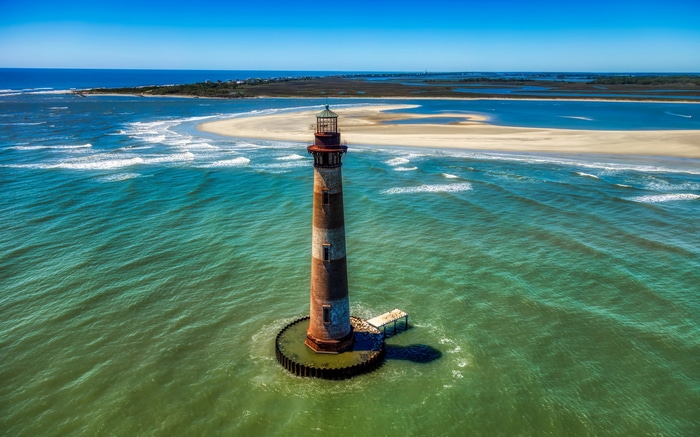 Morris Island Lighthouse in Charleston, South Carolina