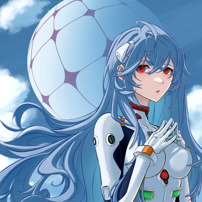 4K Ayanami Rei from Neon Genesis Evangelion fan art