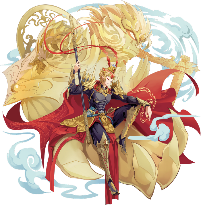 Sun Wukong with Golden Dragon Aura