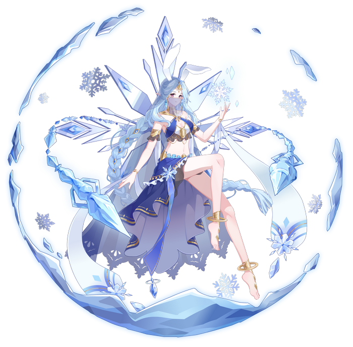 Anime girl with ice powers and bunny ears