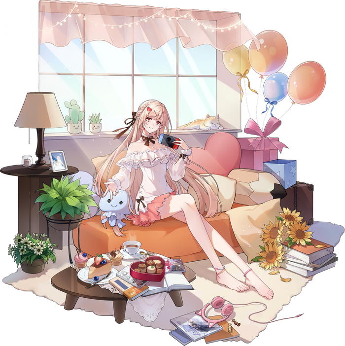 Aura star girl with game console and gifts