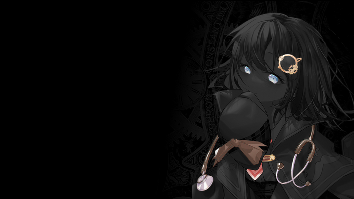 Watson Amelia with a stethoscope and gear background
