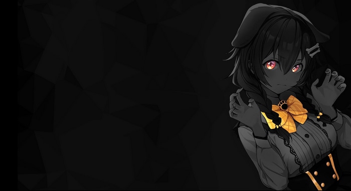 Anime girl with dog ears and glowing eyes