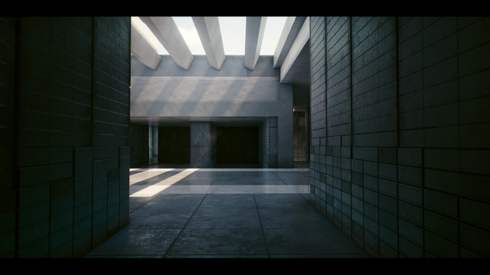 Cyberpunk 2077 architectural interior