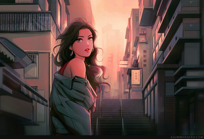 Woman in Hong Kong 1986