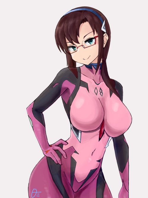 Makinami Mari Illustrious in pink Evangelion plugsuit