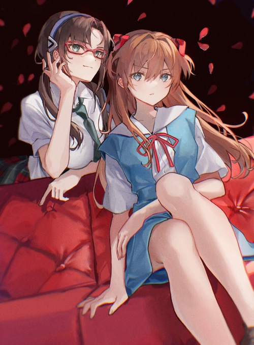 Asuka Langley Soryu and Mari Makinami Illustrious