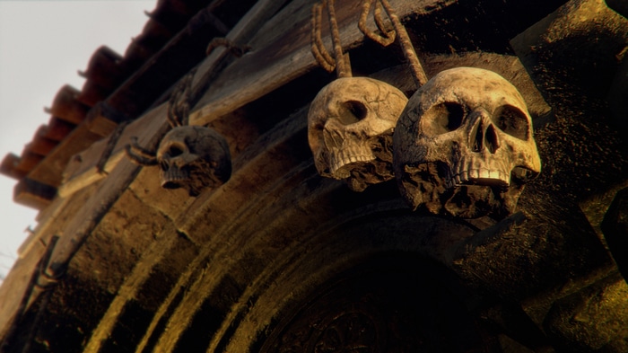 Resident Evil 4 Remake Skulls Hanging Decoration