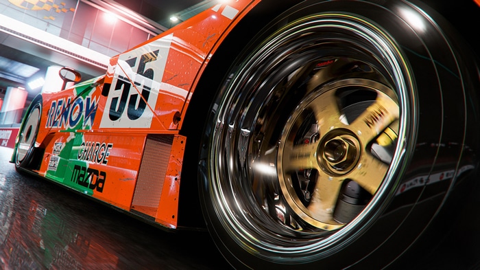 4K Mazda 787B race car wheel