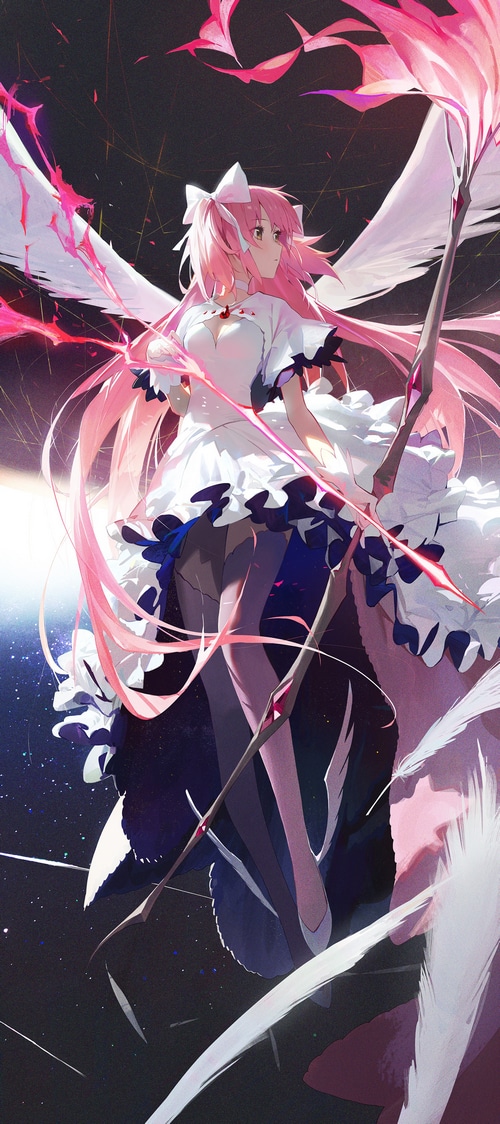 Madoka Kaname with Wings and Staff