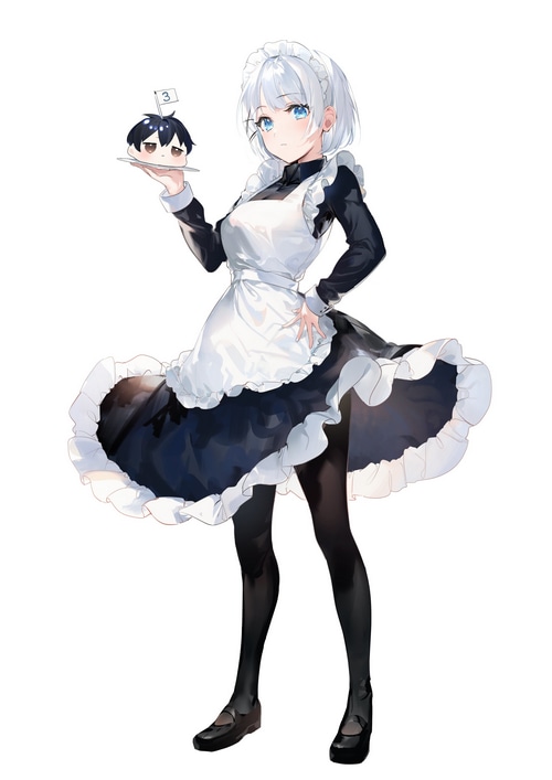 Siesta from Tantei Wa Mou Shindeiru in a maid outfit