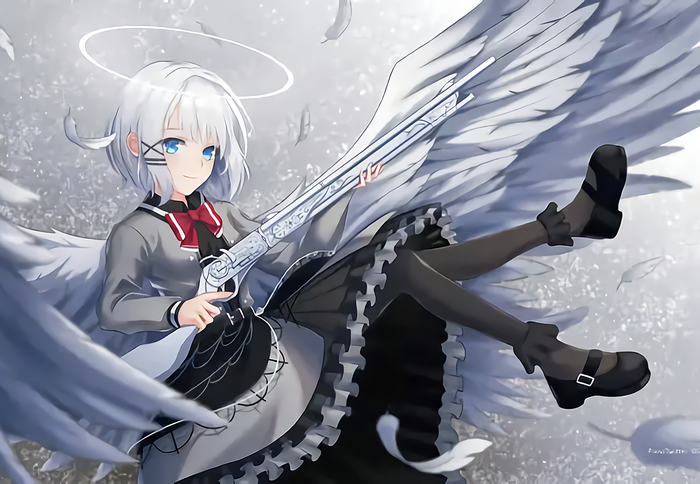 Siesta from Tantei Wa Mou Shindeiru with Gun and Wings