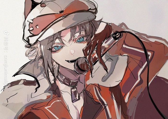 Mysta Rias holding a microphone