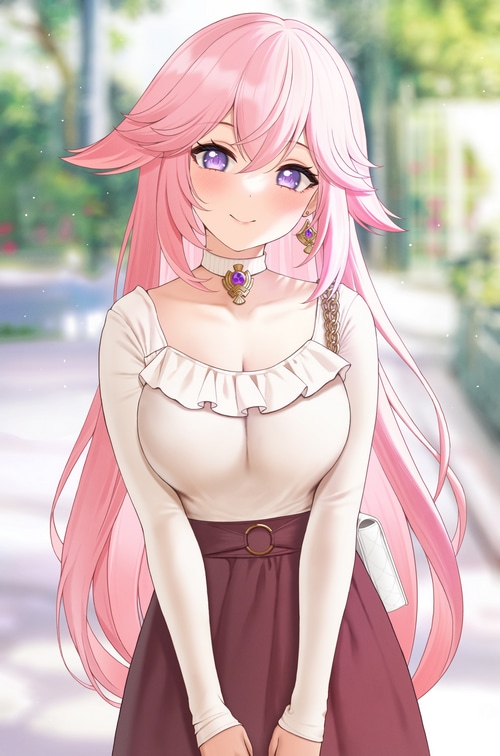 Yae Miko from Genshin Impact smiling