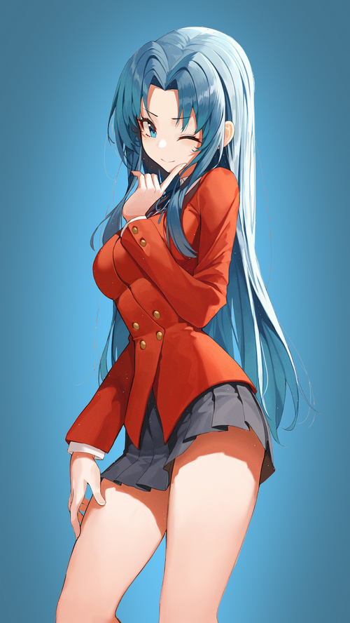 Kawashima Ami from Toradora! winks