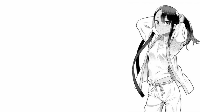 Nagatoro Hayase tying her hair