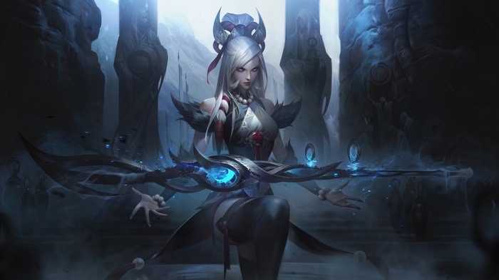 4K Snow Moon Caitlyn League of Legends