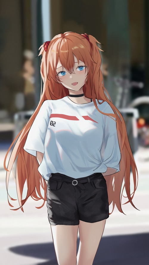 Asuka Langley Soryu in casual attire