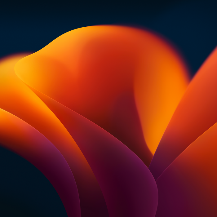 Abstract orange and purple shapes on dark background