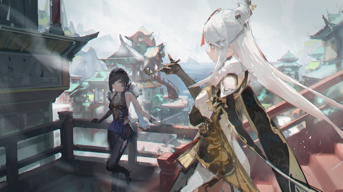 4K Yelan and Ningguang in Liyue Harbor
