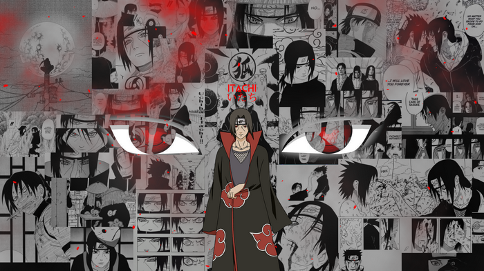 Uchiha Itachi Naruto Shippuden Manga Collage