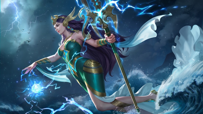Mobile Legends Kadita with Lightning and Waves