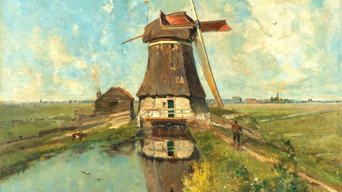 Paul Gabriël's painting of a Dutch windmill