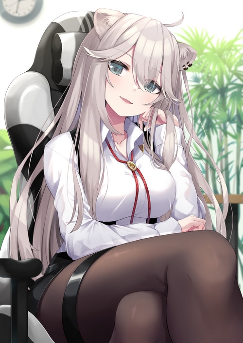 Shishiro Botan from Hololive sitting in a chair