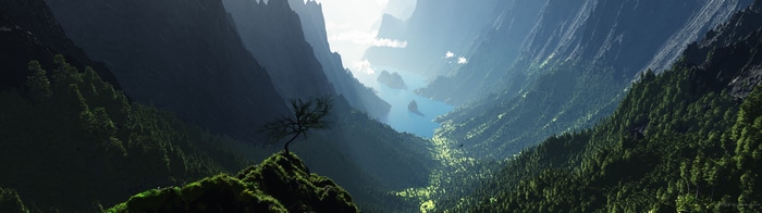 4K dual monitor nature landscape