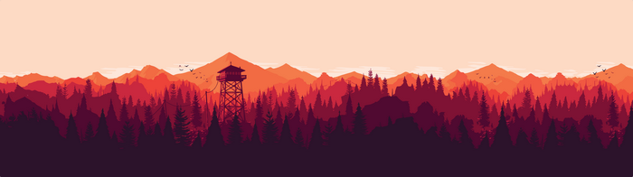 Firewatch minimalism 4K wide angle